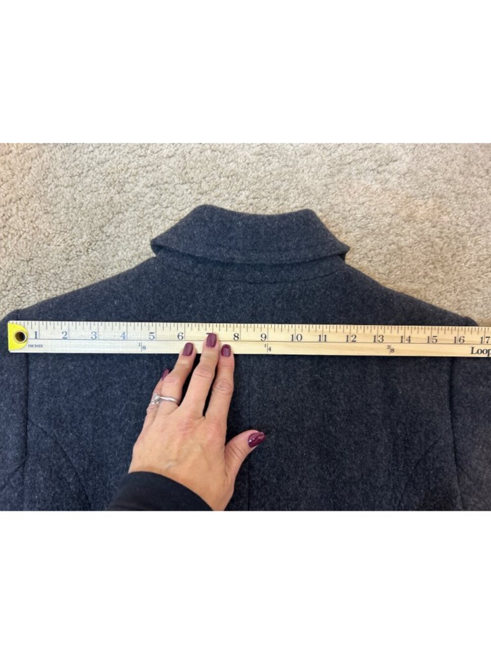 Vtg Perry Ellis Size 6 Portfolio Merino Wool Double Breasted Dress Coastal Chic - Picture 12 of 14